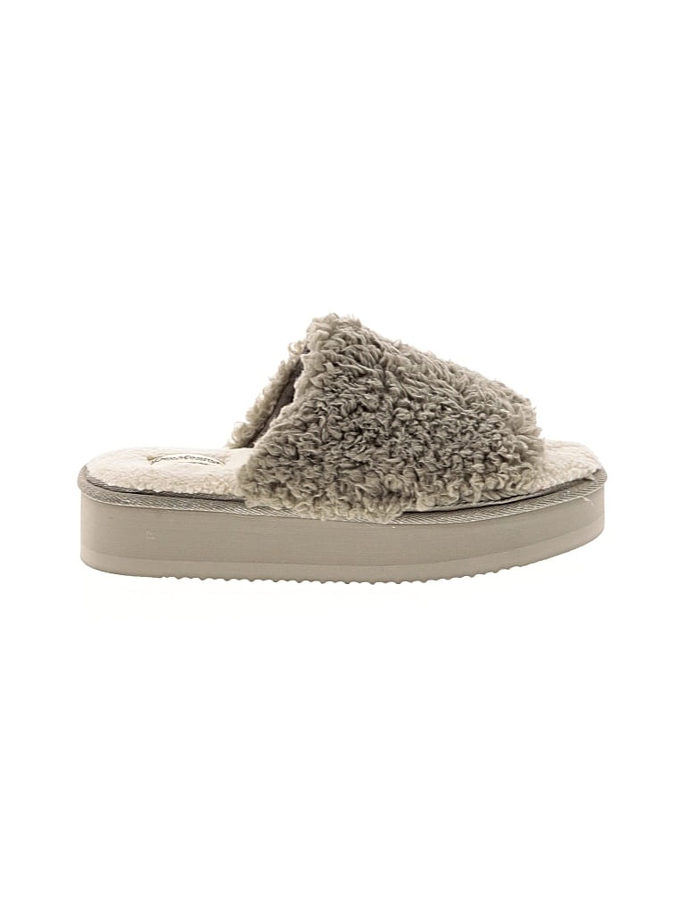 Pre-owned Dearfoams Sandals In Gray