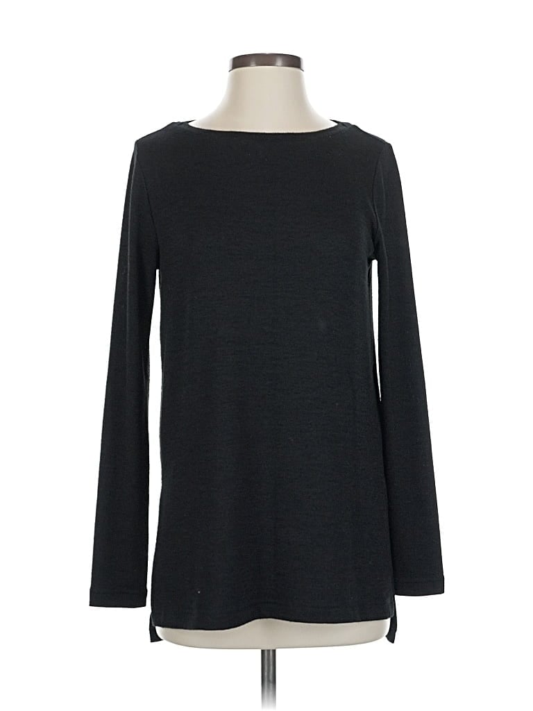 Pre-owned Banana Republic Long Sleeve T-shirt In Black