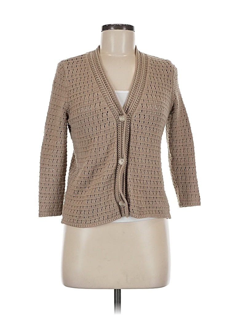 Pre-owned Ann Taylor Loft Cardigan Sweater In Brown