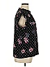 Elle Polka Dots Black Short Sleeve Blouse Size XL - photo 4