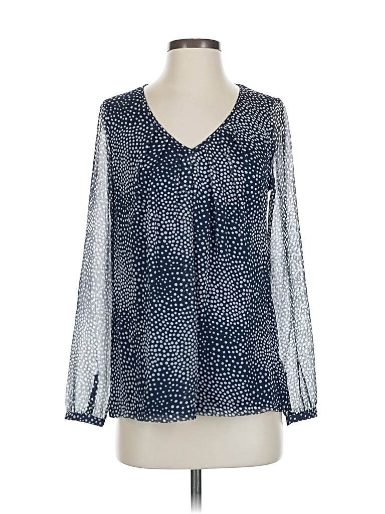 Pre-owned Boden Long Sleeve Blouse In Blue