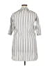 Assorted Brands Stripes Silver Blue 3/4 Sleeve Button-Down Shirt Size L - photo 2