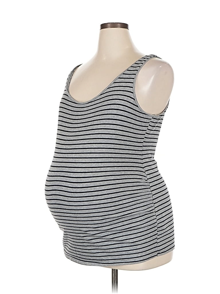 Pre-owned Motherhood Tank Top Gray Strapless Neckline Tops