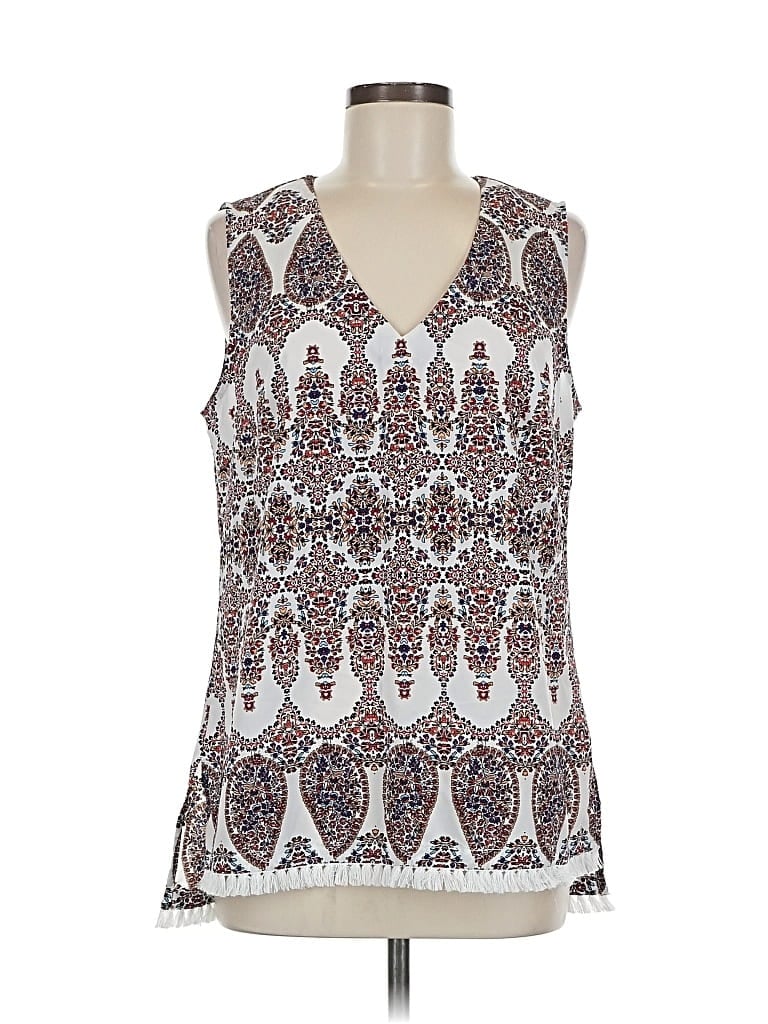 Pre-owned Banana Republic Factory Store Sleeveless Blouse In Silver