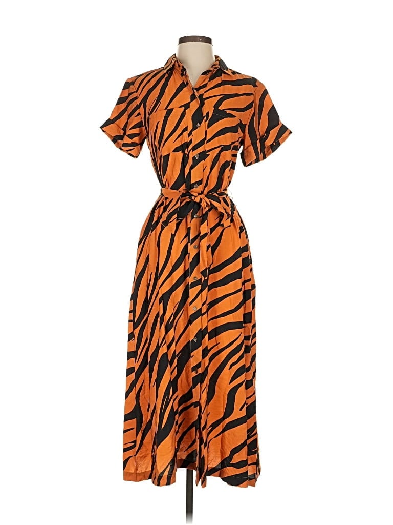 Pre-owned Maeve By Anthropologie Casual Dress In Orange