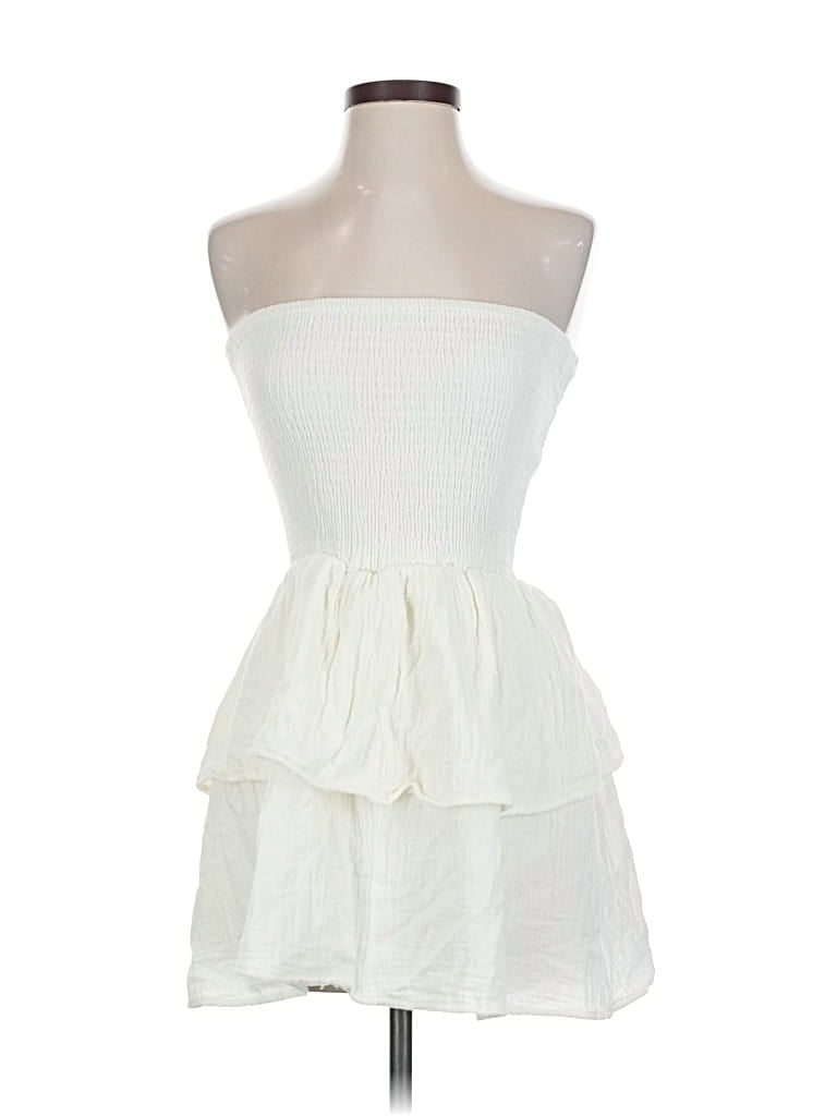 Pre-owned Commense Tube Top Ivory Strapless Neckline Tops In White