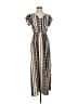 Unbranded Print Tan Ivory Casual Dress Size S - photo 1