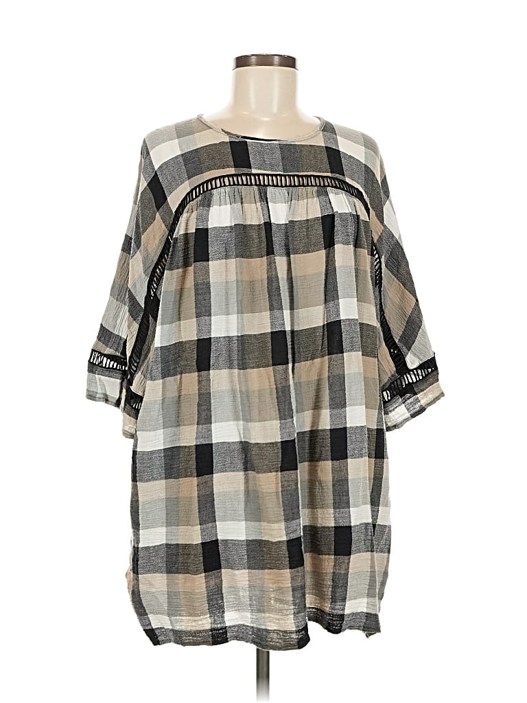 Pre-owned Maeve 3/4 Sleeve Blouse In Gray