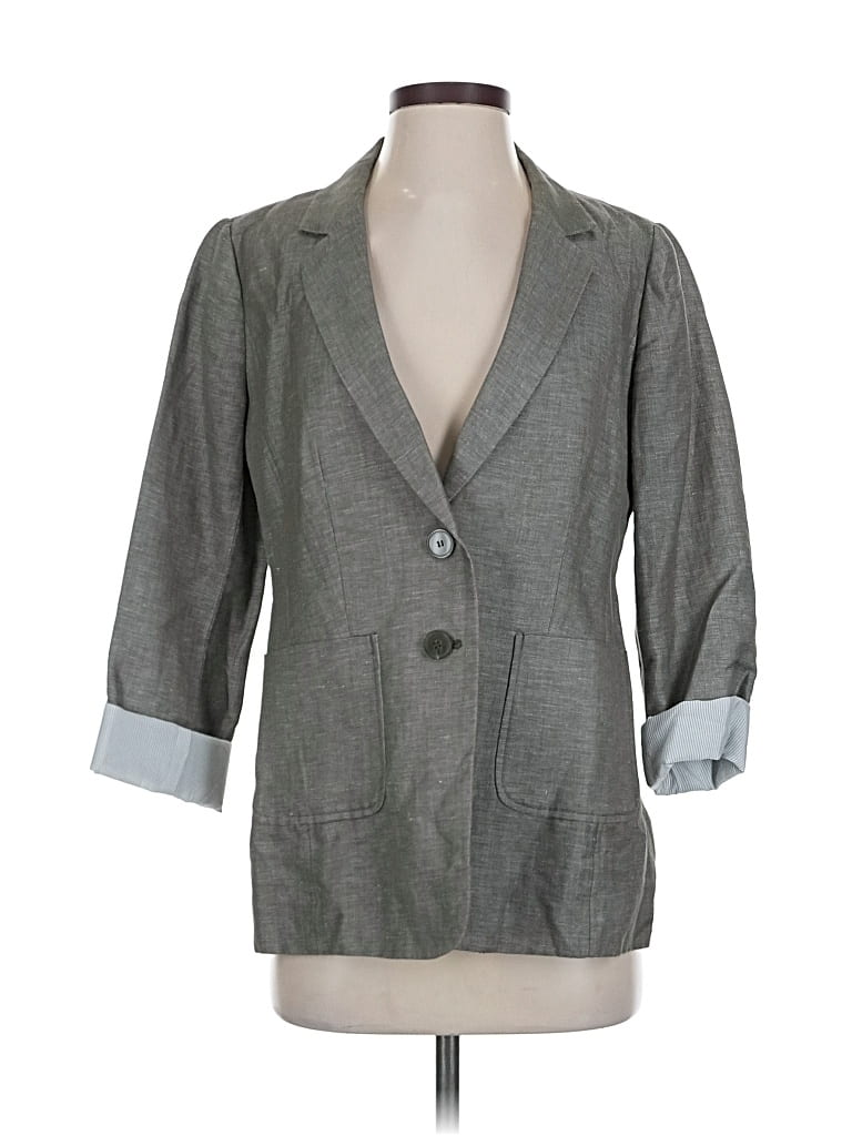 Pre-owned Halogen Blazer Jacket In Gray