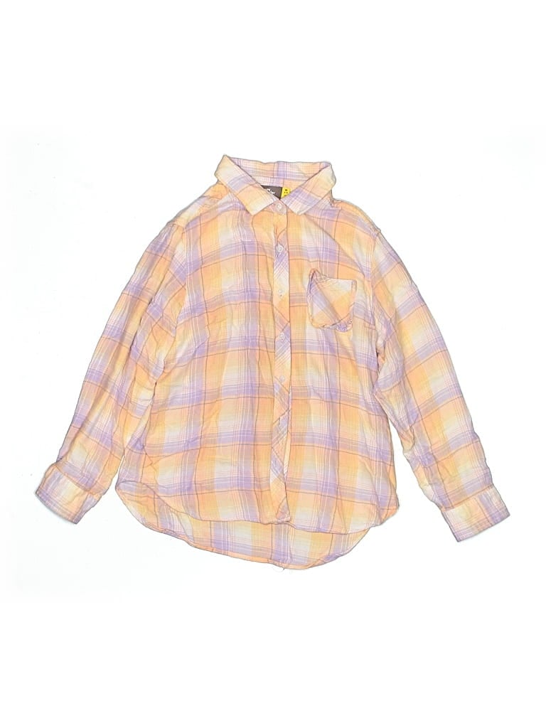 Pre-owned Rumi + Ryder Kids' Long Sleeve Button Down Shirt In Purple