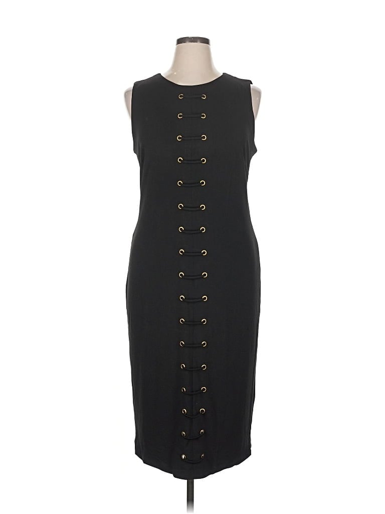 Pre-owned Carmen Marc Valvo Casual Dress In Black