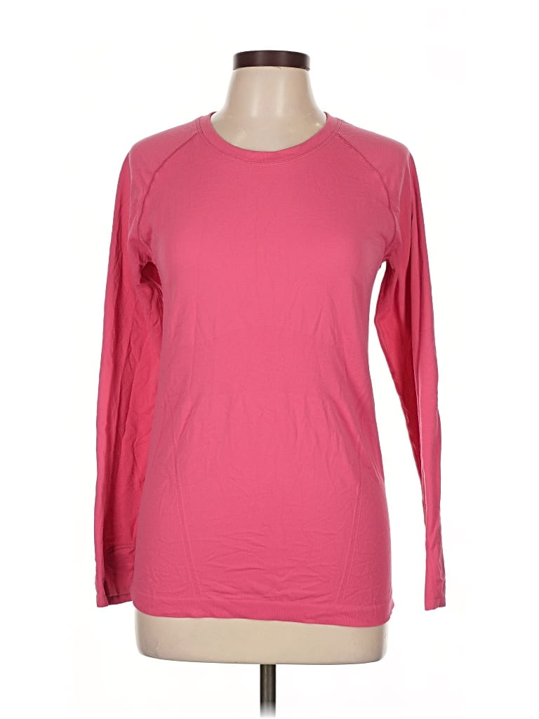 Pre-owned Athleta Long Sleeve T-shirt In Pink