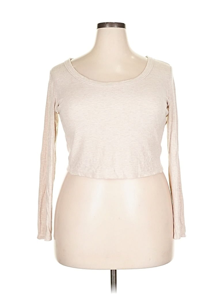 Pre-owned Universal Thread 3/4 Sleeve T-shirt In White