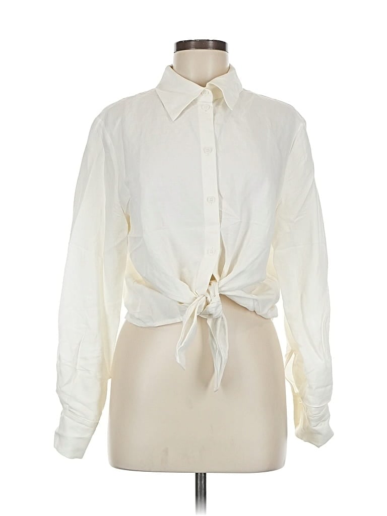 Pre-owned Los Angeles Atelier & Other Stories Long Sleeve Blouse In White