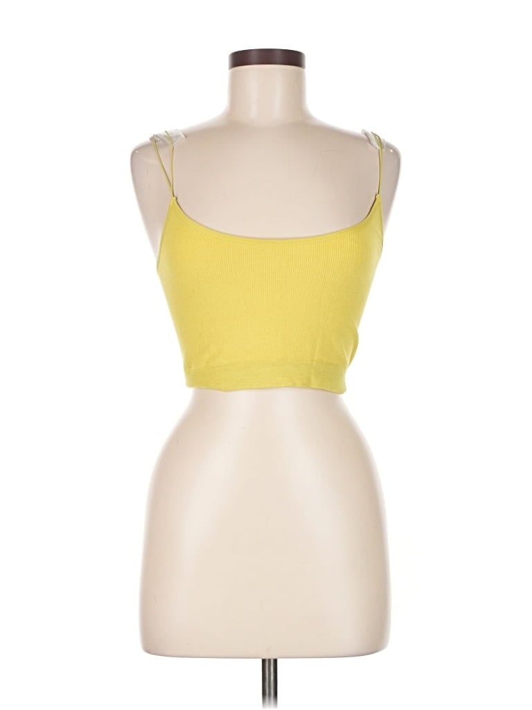 Pre-owned Out From Under Tank Top Yellow Strapless Neckline Tops
