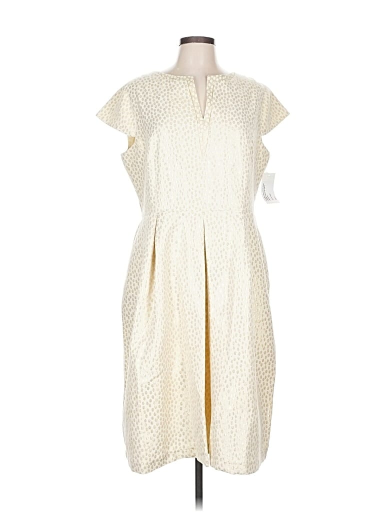 Pre-owned Helene Berman Casual Dress In White