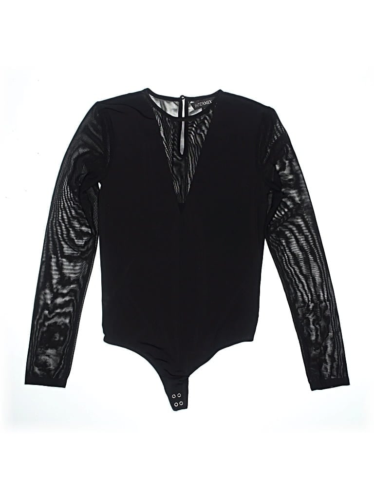 Pre-owned Intermix Bodysuit In Black