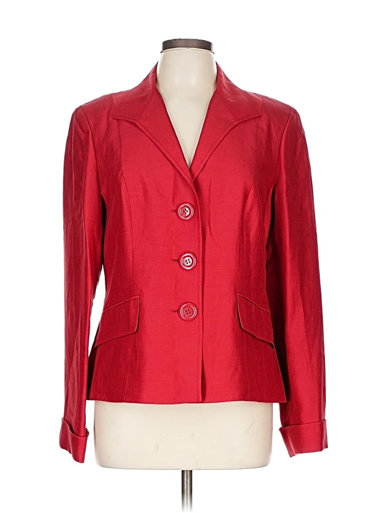 Pre-owned Lafayette 148 Blazer Jacket In Red