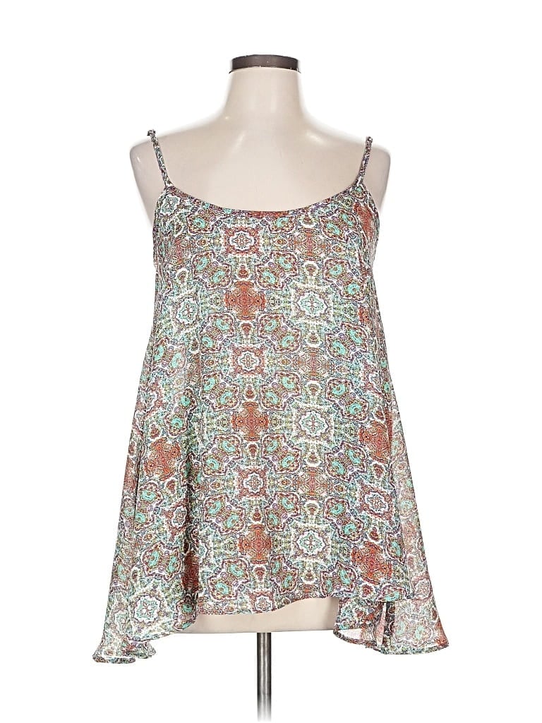 Show Me Your Mumu Tank Top Silver Strapless Neckline Tops In Multi