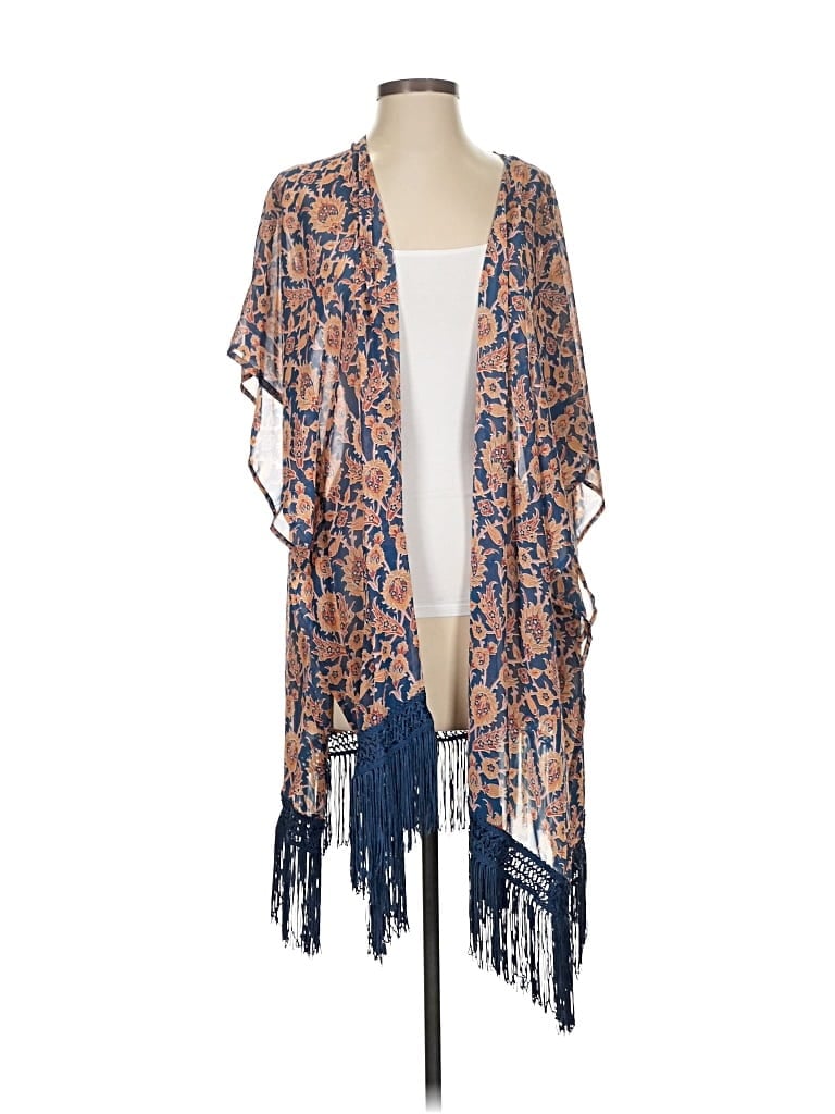 Pre-owned Xhilaration Kimono In Blue