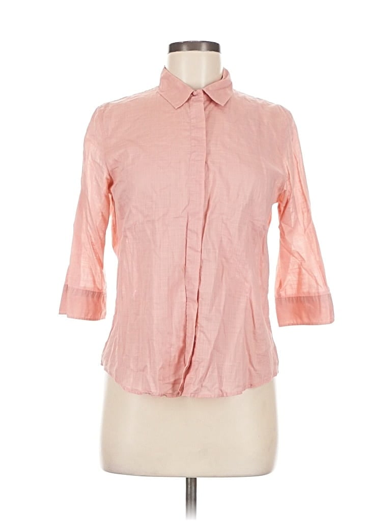 Pre-owned Banana Republic 3/4 Sleeve Button Down Shirt In Pink