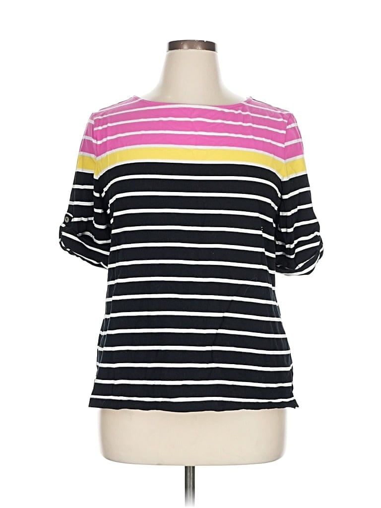 Pre-owned Ruby Rd. Short Sleeve T-shirt In Pink