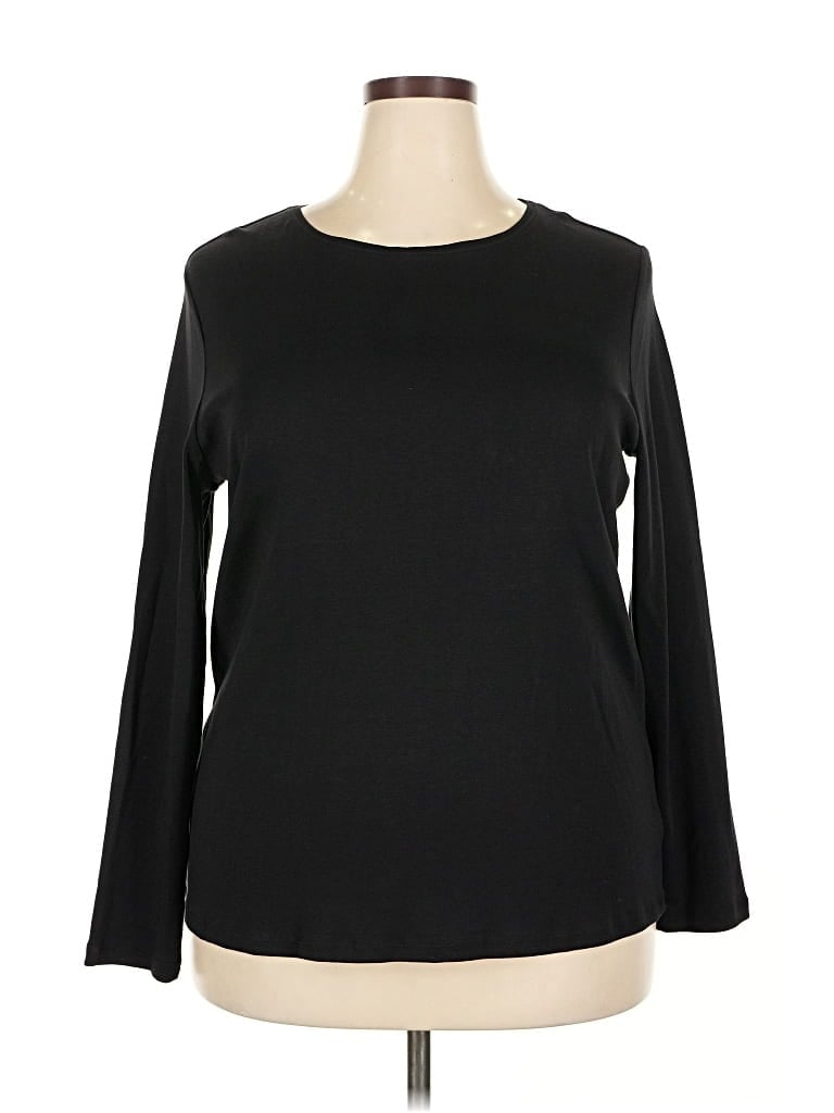 Pre-owned Talbots Long Sleeve T-shirt In Black