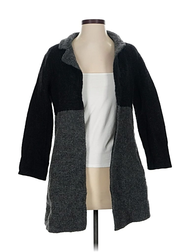 Pre-owned Eileen Fisher Coat In Gray