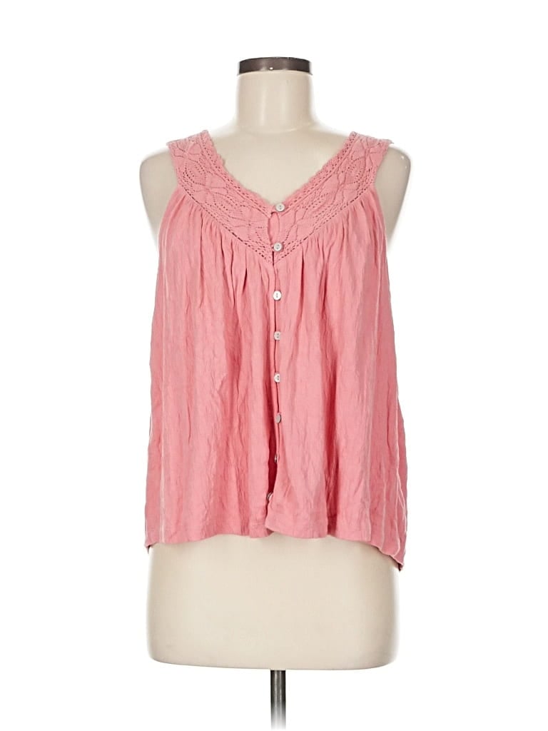 Pre-owned Lucky Brand Sleeveless Blouse In Pink
