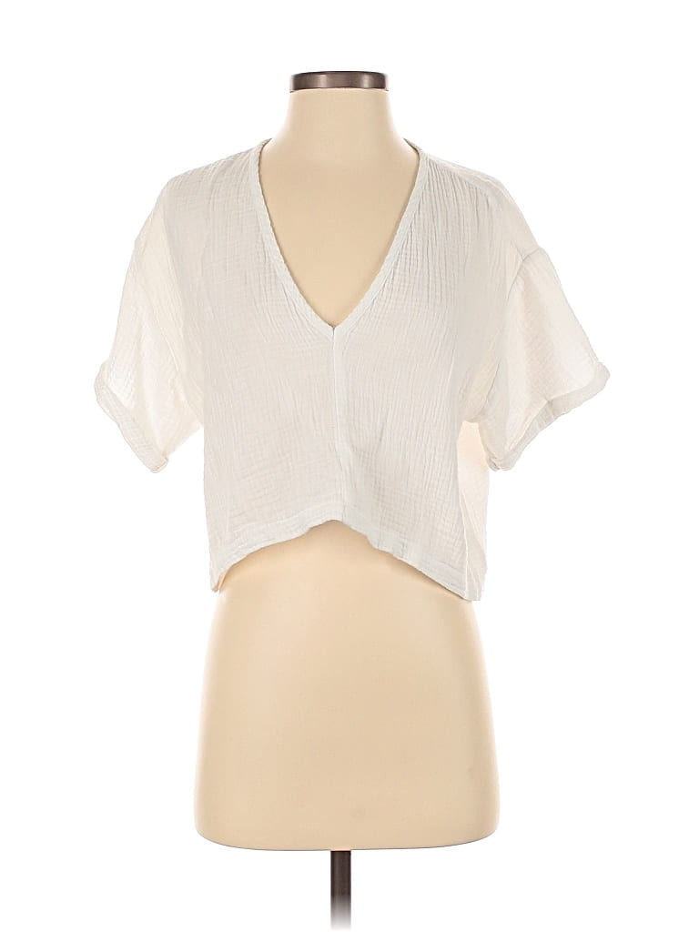 Pre-owned Monrow Short Sleeve T-shirt In White