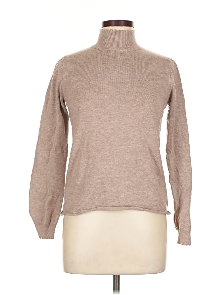 Pre-owned Assorted Brands Turtleneck Sweater In Brown