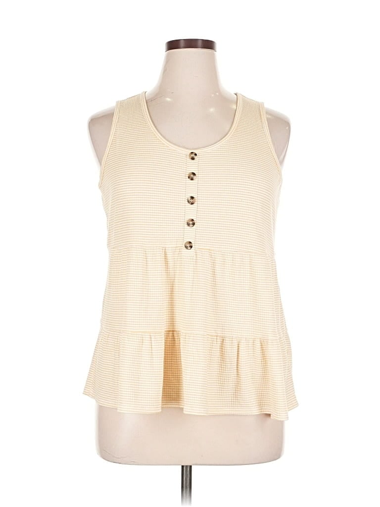 Pre-owned Maurices Sleeveless Blouse In White