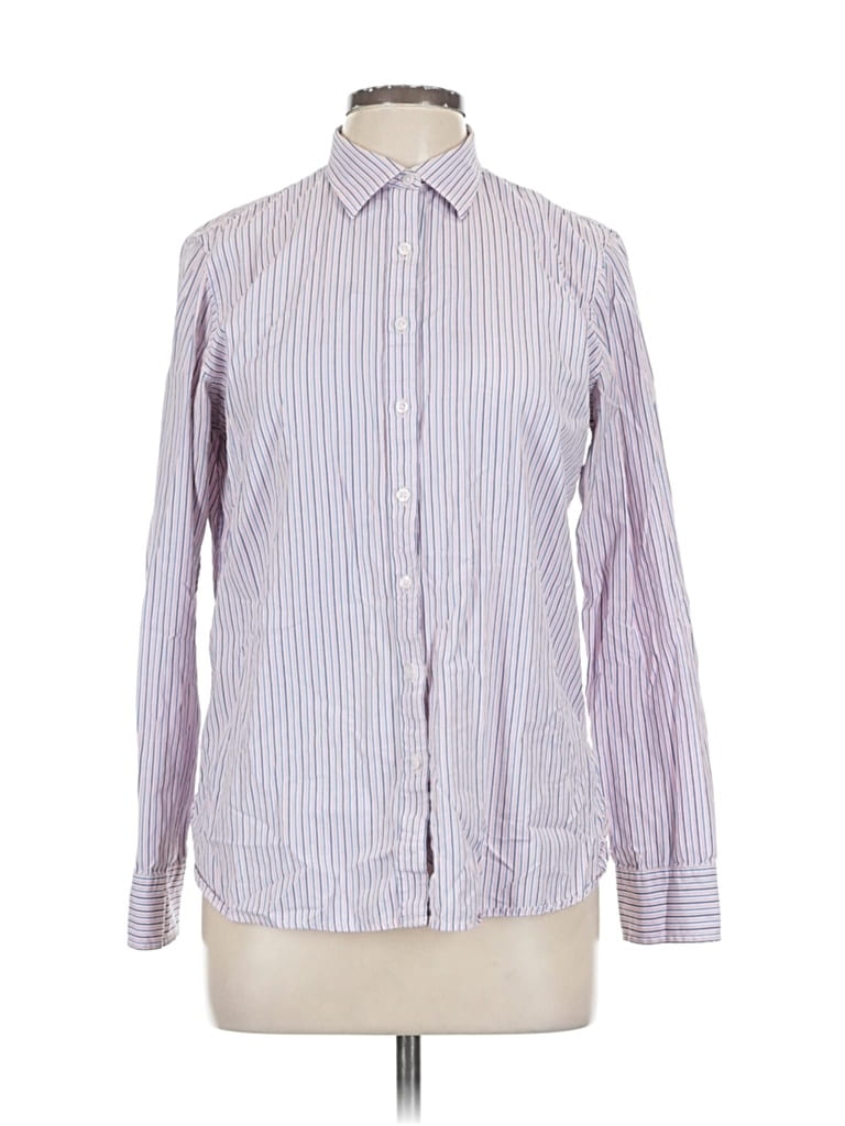 Pre-owned Gap Long Sleeve Button Down Shirt In Purple
