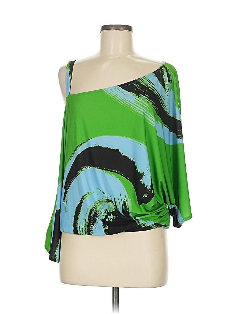 Pre-owned Julian Chang Sleeveless Blouse In Green