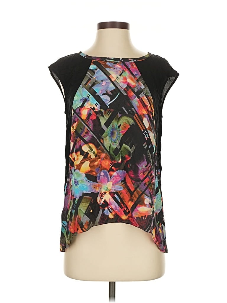 Pre-owned Nicole Miller Sleeveless Blouse In Black