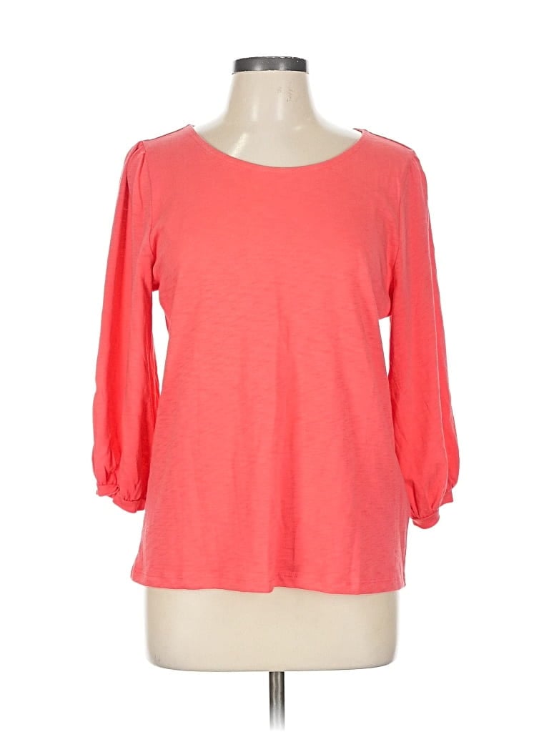 Pre-owned Soft Surroundings 3/4 Sleeve T-shirt In Red