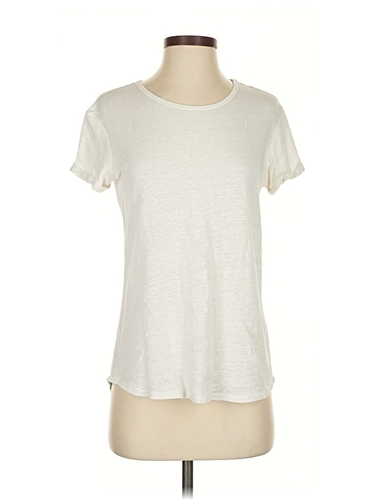 Pre-owned J. Mclaughlin Short Sleeve T-shirt In White