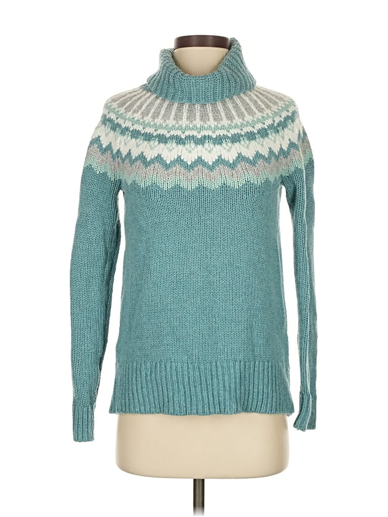 Pre-owned Ann Taylor Loft Turtleneck Sweater In Blue