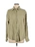 Express Solid Green Long Sleeve Button-Down Shirt Size M - photo 1