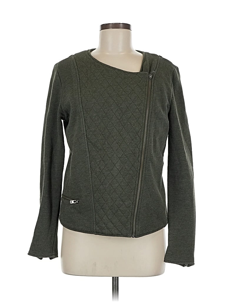 Pre-owned Athleta Cardigan Sweater In Green