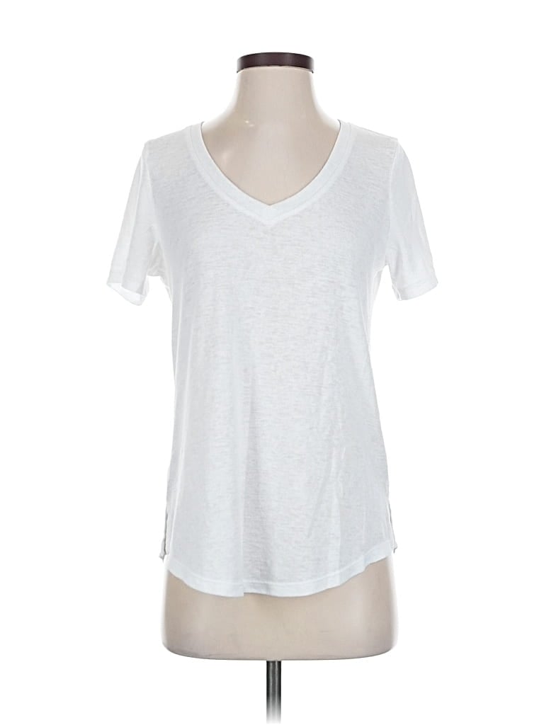 Pre-owned Athleta Short Sleeve T-shirt In White