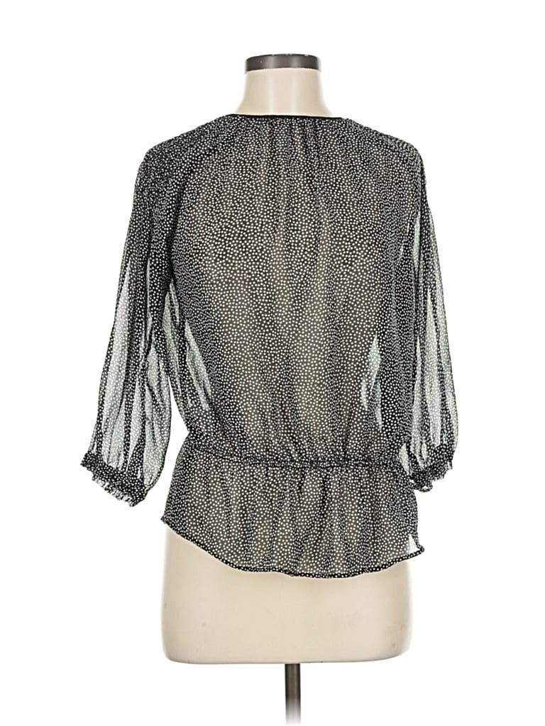 Pre-owned Zara Basic 3/4 Sleeve Blouse In Gray