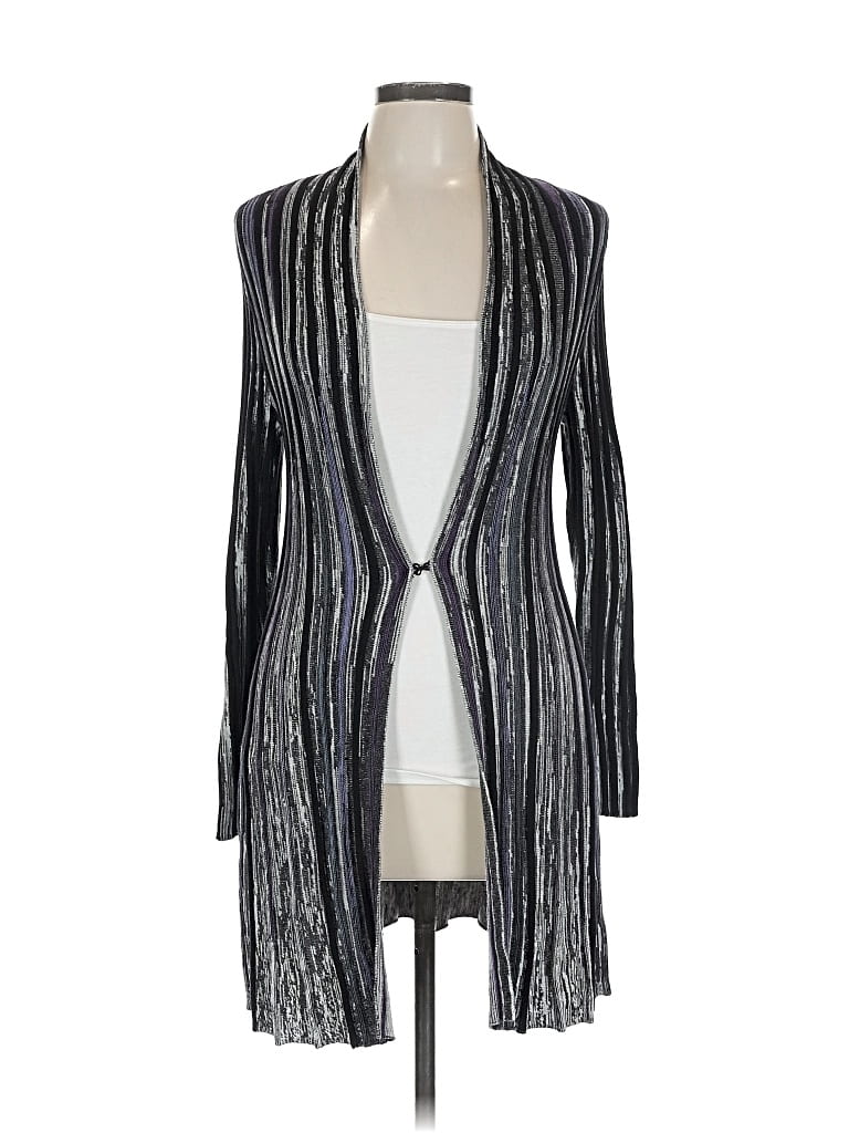 Pre-owned Nic + Zoe Cardigan Sweater In Silver