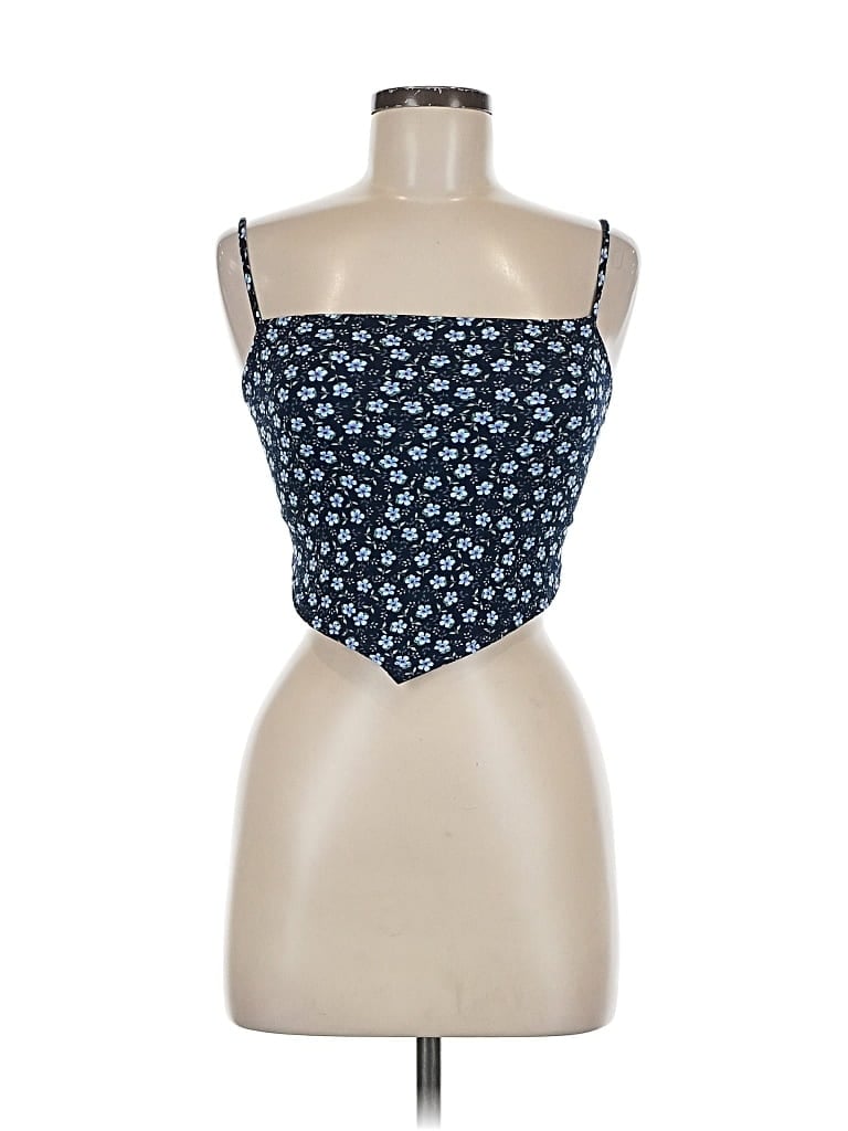 Pre-owned Blue Blush Tube Top Blue Strapless Neckline Tops