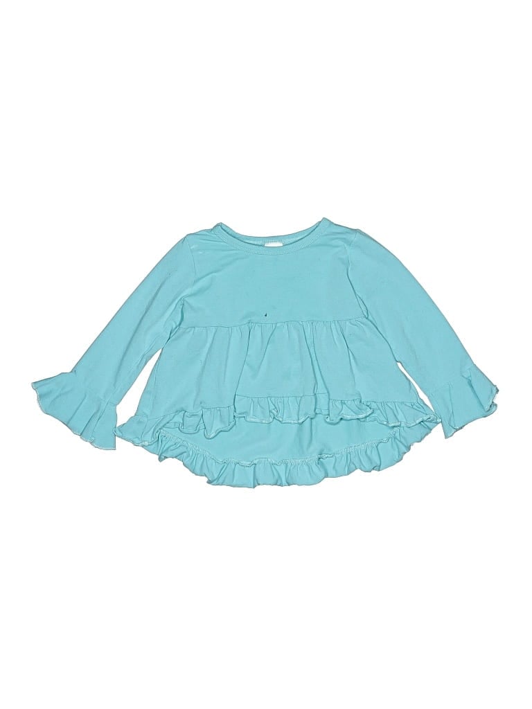 Pre-owned Unbranded Kids' Long Sleeve Blouse In Blue