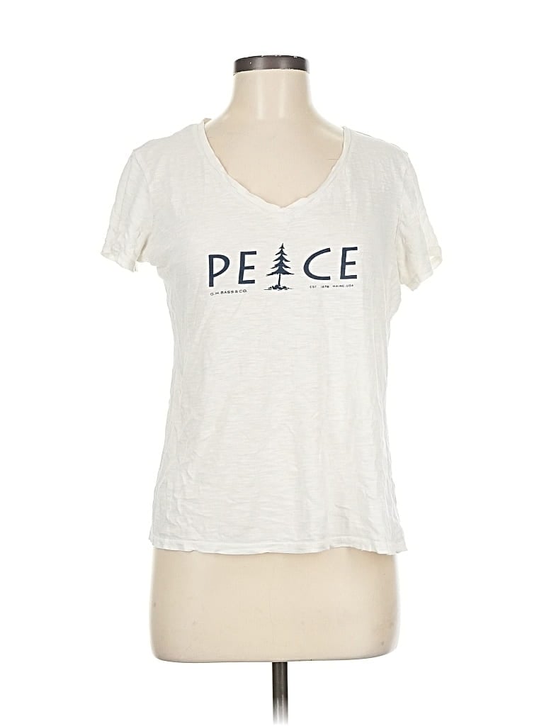 Pre-owned G.h. Bass & Co. Short Sleeve T-shirt In White