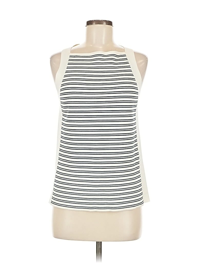 Pre-owned Ann Taylor Tank Top Ivory Halter Neckline Tops In White