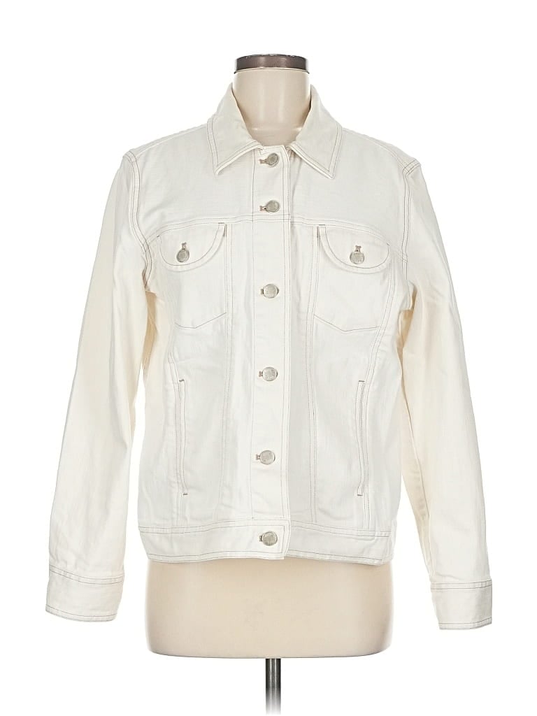 Pre-owned Jjill Jacket In White