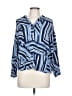 Calvin Klein 100% Rayon Blue 3/4 Sleeve Blouse Size L - photo 1