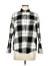 Old Navy 100% Cotton Plaid Gray Long Sleeve Button-Down Shirt Size M - photo 1